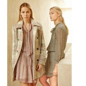 Joie Silk Maroon Slip Neck Tie Long Sleeve Dress M